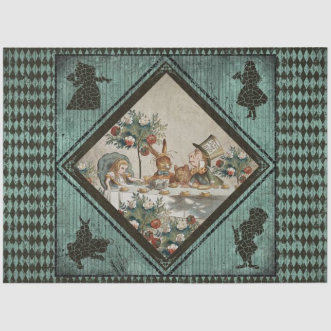 Design 64 einer anderen Alice im Wunderland Seidenpapier (Vorderseite)