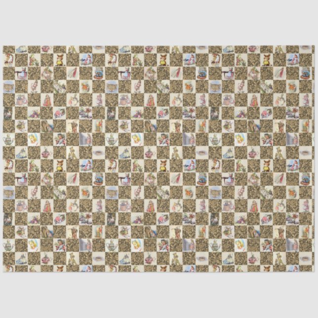 Design 66 einer anderen Alice im Wunderland Seidenpapier (Vorderseite)