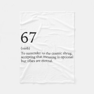 Design 67 Meme Six Seven 6-7 Lustiger Internet-Wit Fleecedecke