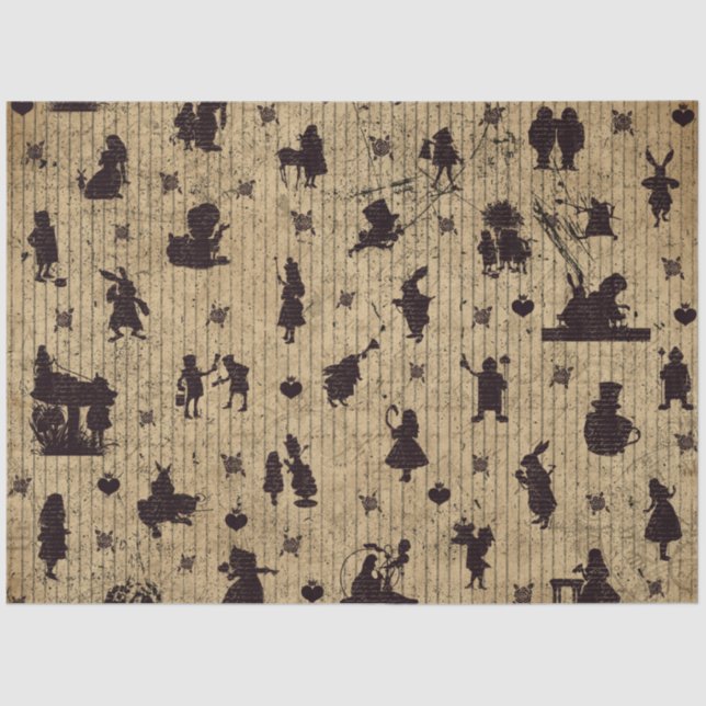 Design 70 einer anderen Alice im Wunderland Seidenpapier (Vorderseite)