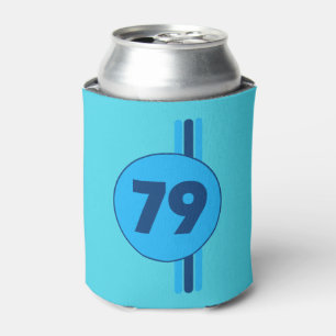Design 79 in Blau auf Türkis mit Streifen Dosenkühler
