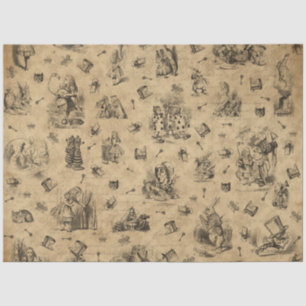 Design 8 einer weiteren Alice im Wunderland Seidenpapier