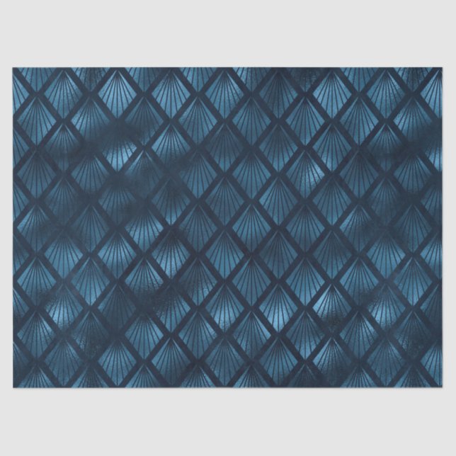 Design 9-Tissue Paper der Blue Leopard Serie Seidenpapier (Vorderseite)