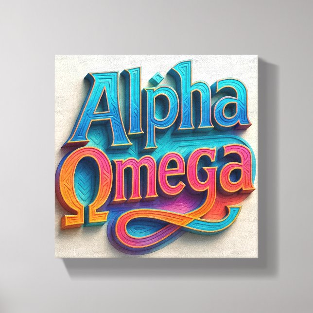 Design Alpha und Omega Wall Art Ai Leinwanddruck (Vorderseite)