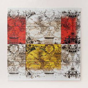 Design alter Weltkarten Puzzle