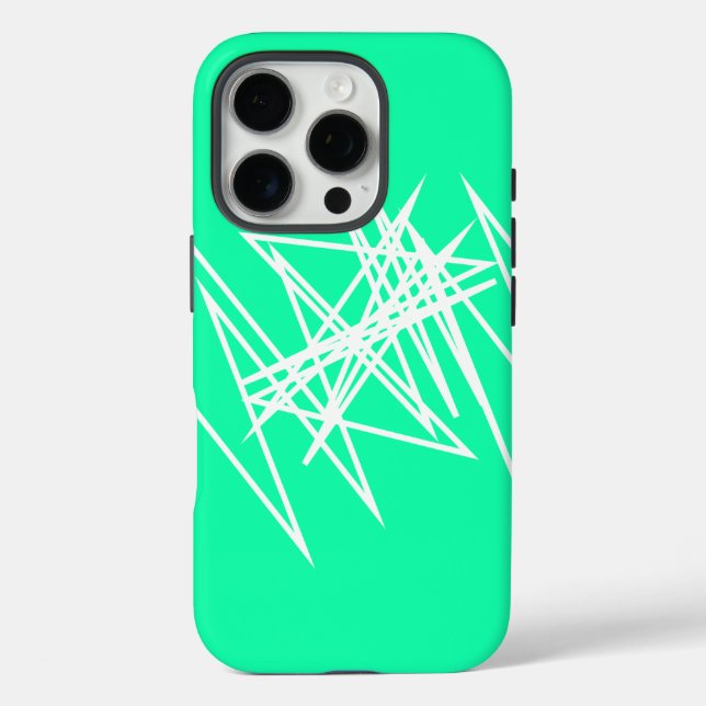 Design auf Grün Case-Mate iPhone Hülle (Rückseite)