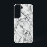 Design aus weißem Marmor Samsung Galaxy Hülle<br><div class="desc">Trendy White Marble Stone</div>
