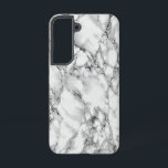 Design aus weißem Marmor Samsung Galaxy Hülle<br><div class="desc">Trendy White Marble Stone</div>