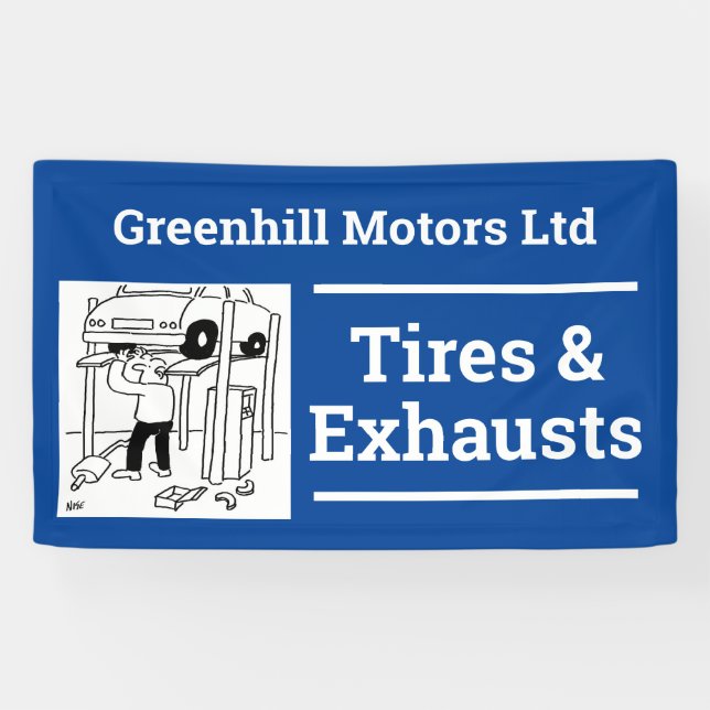 Design-Banner für Garage-Fahrzeuge Banner (Horizontal)