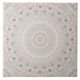 Design Beige und Taupe Mandala Fliese