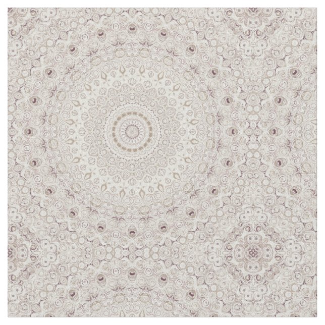 Design Beige und Taupe Mandala Stoff (Nahaufnahme)