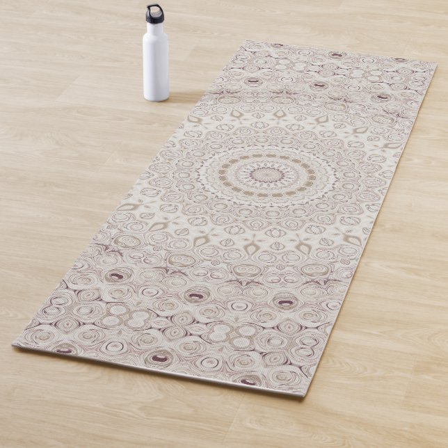 Design Beige und Taupe Mandala Yogamatte (Beispiel)