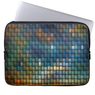 Design bestehend aus farbigen, interlacierten Stre Laptopschutzhülle