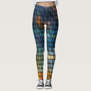 Design bestehend aus farbigen, interlacierten Stre Leggings