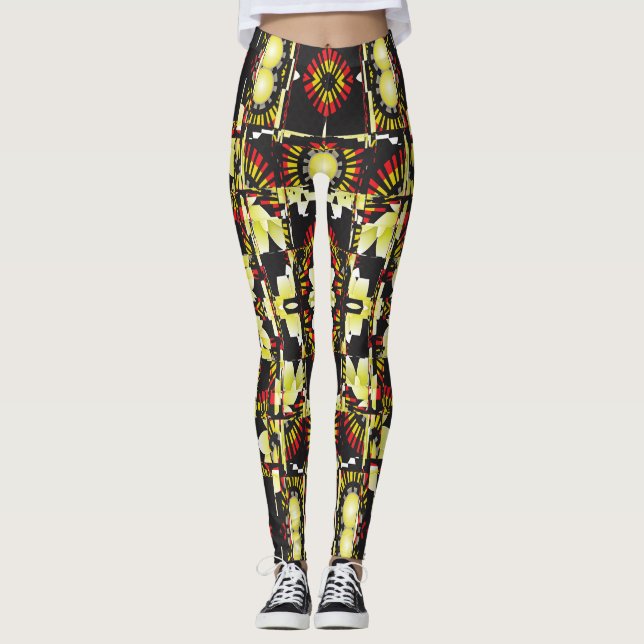 Design-Blume Boxed Mirror Leggings (Vorderseite)
