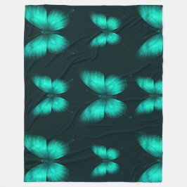 DESIGN BORBOLETAS  VERDES  Cobertor de Lã Fleecedecke