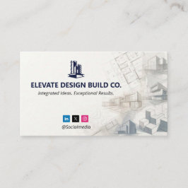 Design-Build Firms Business | White Sketch Visitenkarte