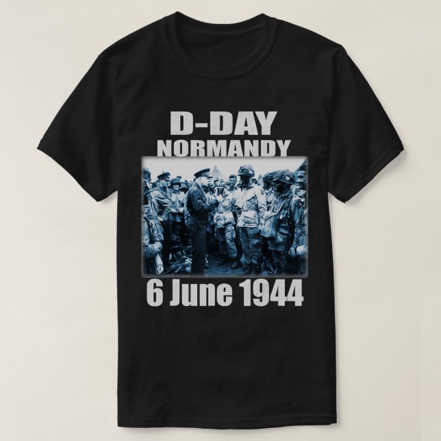 Design D-Day Normandie Landings Invasion Memorial  T-Shirt (Design vorne)
