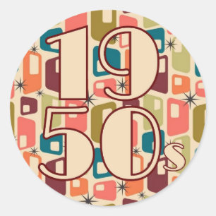 Design der 1950er Jahre Runder Aufkleber