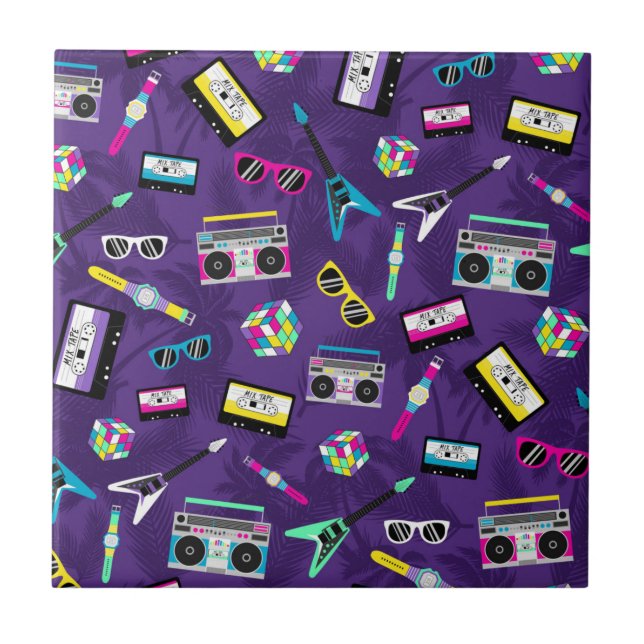 Design der 80er Jahre Fliese (Vorderseite)