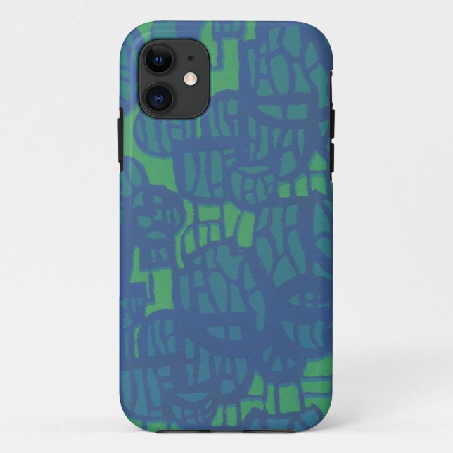 Design der Abstrakten Blauen und Grünen Bläschen Case-Mate iPhone Hülle (Rückseite)