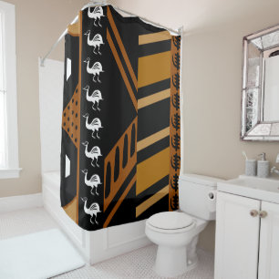 Design der afrikanischen Bogolan-Mud-Stoffdusche Duschvorhang