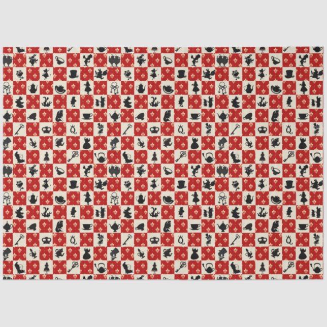 Design der Alice im Wunderland 12 Seidenpapier (Vorderseite)