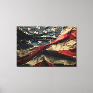 Design der amerikanischen Flag Waving Fabric Leinwanddruck