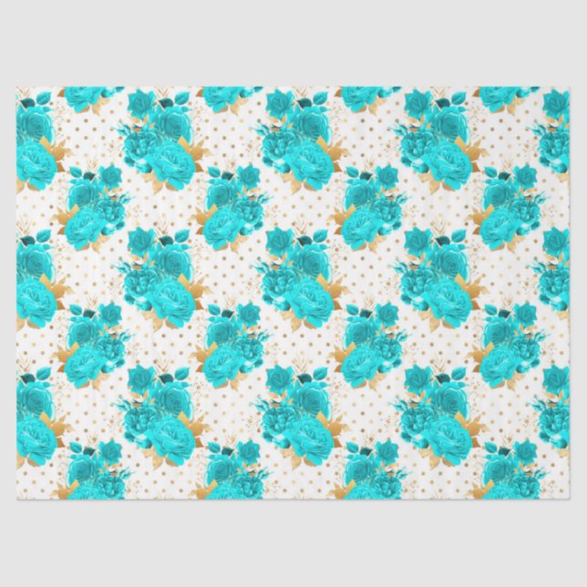 Design der Aqua- und Gold-Serie 10 Seidenpapier (Vorderseite)