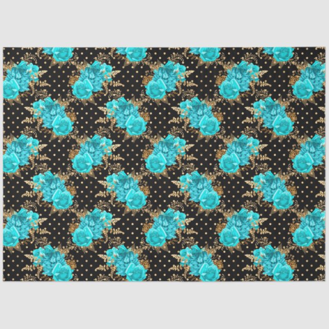 Design der Aqua- und Gold-Serie 12 Seidenpapier (Vorderseite)