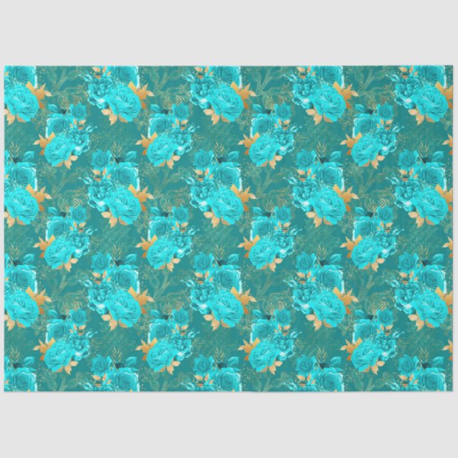 Design der Aqua- und Gold-Serie 15 Seidenpapier (Vorderseite)