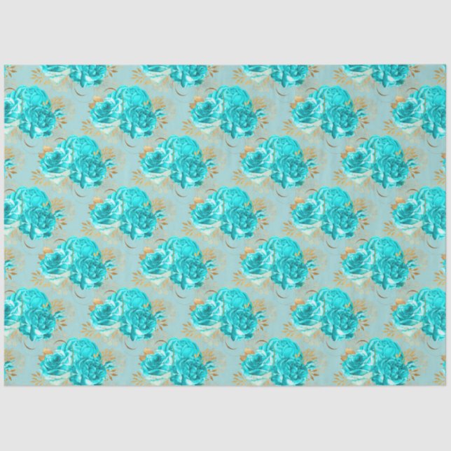 Design der Aqua- und Gold-Serie 16 Seidenpapier (Vorderseite)