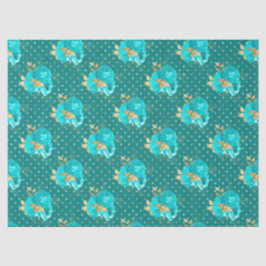 Design der Aqua- und Gold-Serie 2 Seidenpapier