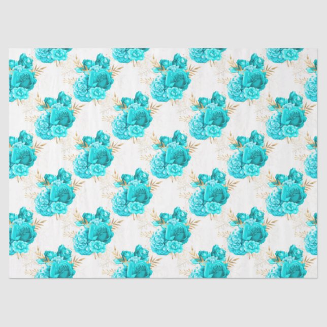 Design der Aqua- und Gold-Serie 8 Seidenpapier (Vorderseite)