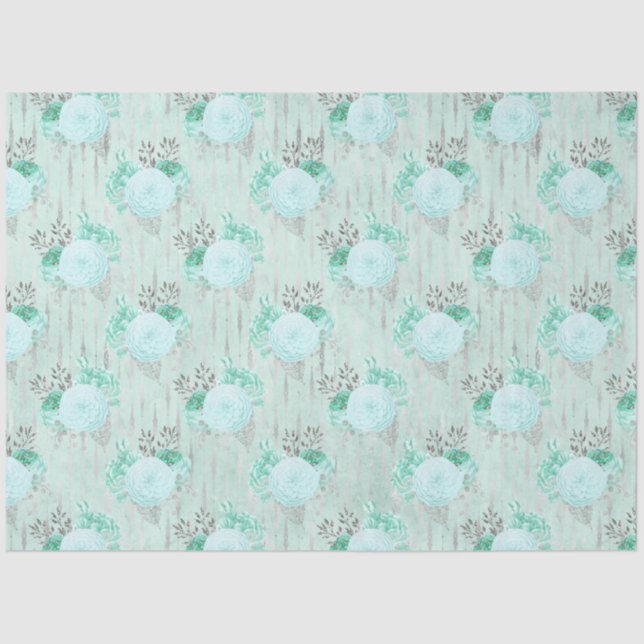 Design der Aqua- und Silver-Serie 1 Seidenpapier (Vorderseite)