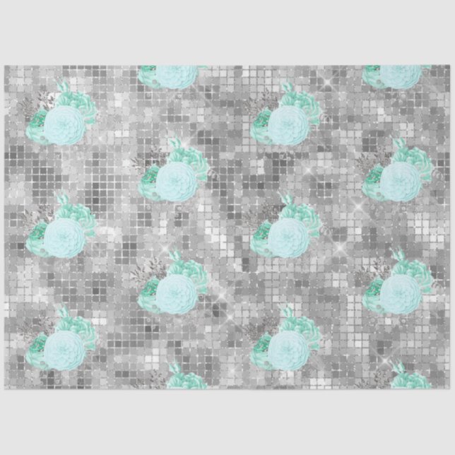 Design der Aqua- und Silver-Serie 8 Seidenpapier (Vorderseite)