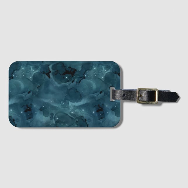 Design der Aquamarinen Galaxy-Serie 5 Gepäckanhänger (Vorderseite (Horizontal))