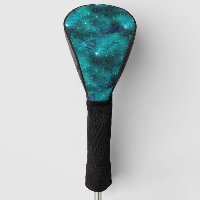 Design der Aquamarinen Galaxy-Serie 8  Golf Headcover (Vorderseite)