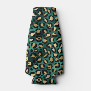 Design der Aquamarinen und Gold Leopard-Serie 3 Flaschenkühler