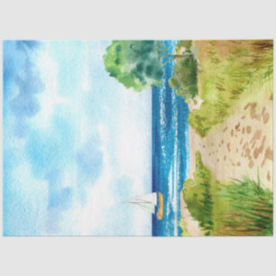 Design der Aquarellbilder der Serie 10 Seidenpapier