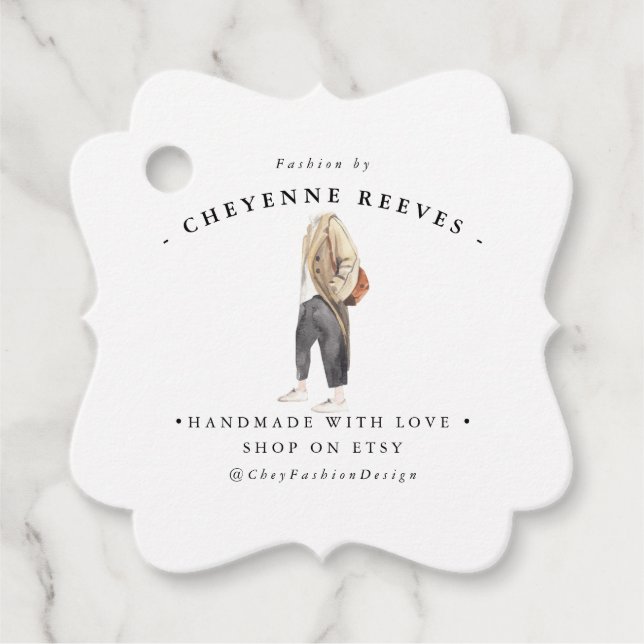 Design der Aquarellfarben | Business Hang Tag Geschenkanhänger (Vorderseite)