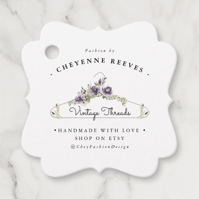 Design der Aquarellfarben | Business Hang Tag Geschenkanhänger (Vorderseite)