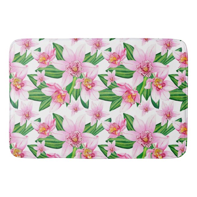 Design der Aquarellorchideen 12 Badematte (Vorderseite)