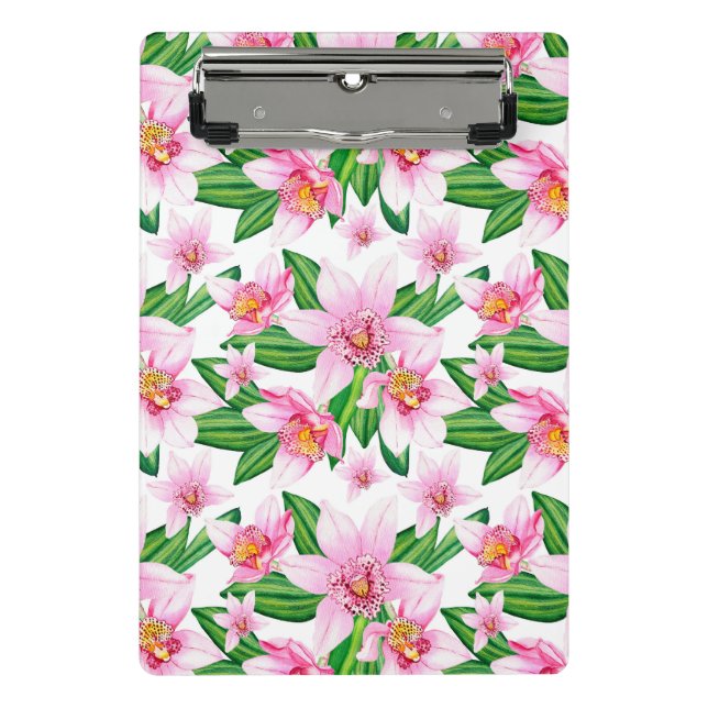 Design der Aquarellorchideen 12 Mini Klemmbrett (Vorderseite)