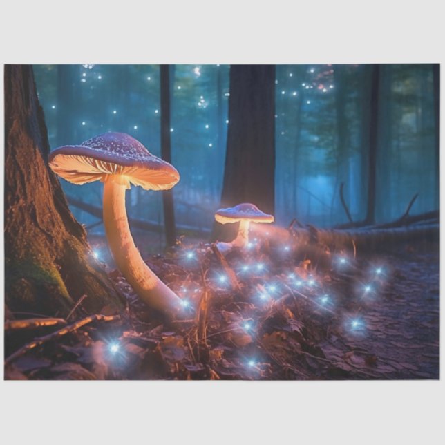 Design der ätherischen Mushroom-Serie 12 Seidenpapier (Vorderseite)