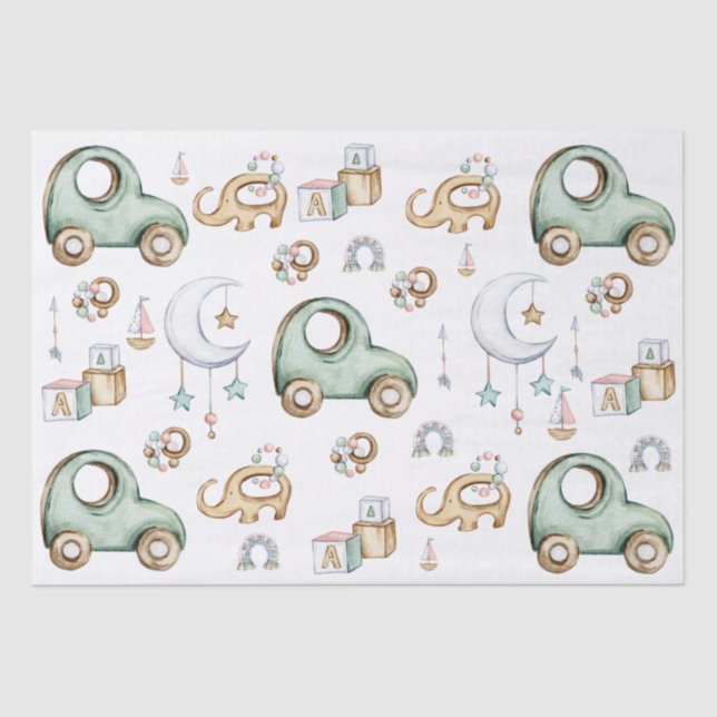 Design der Babywaschbecken Seidenpapier (Vorderseite)