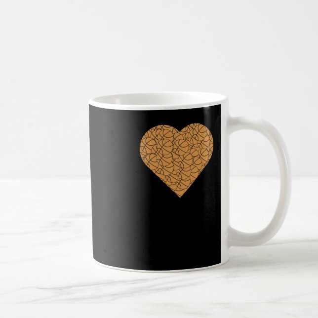 Design der Basketball-Herz-Liebe Kaffeetasse (Rechts)