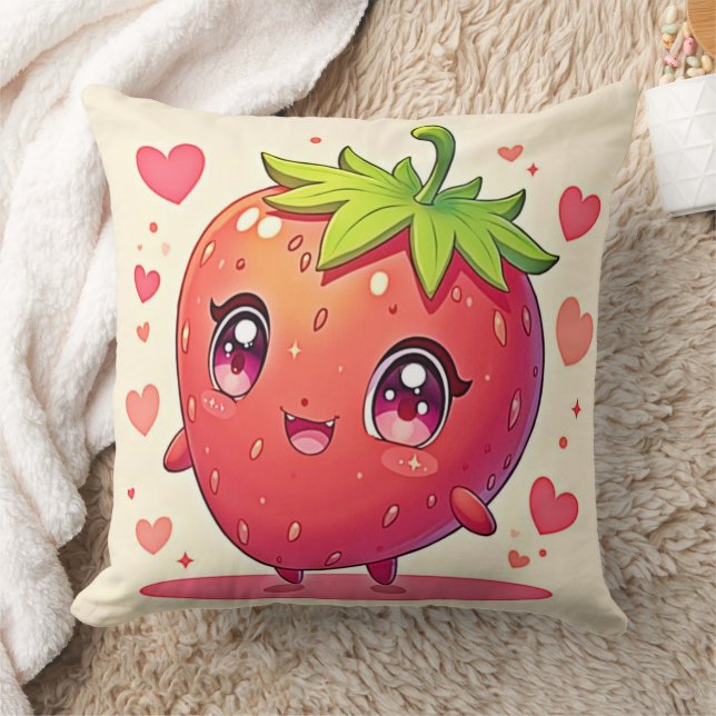 Design der bezaubernden Strawberry-Liebe Kissen (Decke)