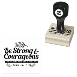 Design der Bibelverse JO 1:9 - stark und mutig sei Gummistempel