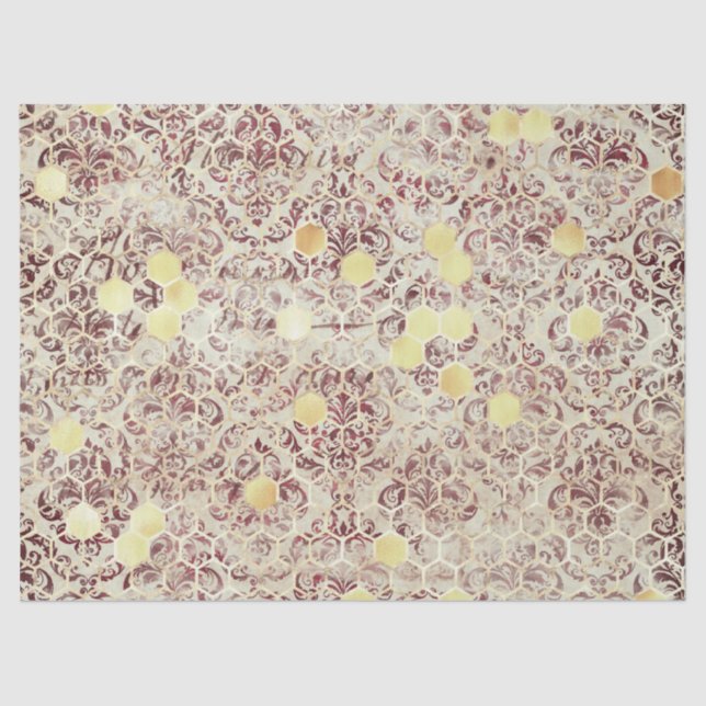 Design der Bienenreihe Burgund 10 Seidenpapier (Vorderseite)